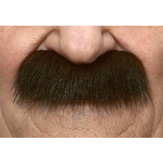 Doplňky na karneval - Knír dlouhý hnědý