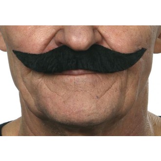 Doplňky na karneval - Knír zahnutý černý