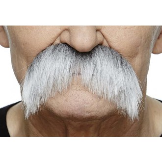 Doplňky na karneval - Knír mroží šedý