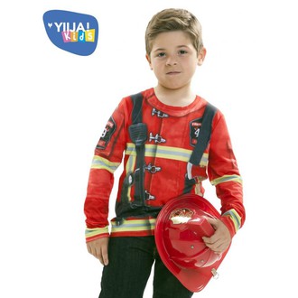 Kostýmy pro děti - Dětské tričko 3D Hasič/ka