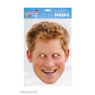 Masky - Škrabošky - Papírová maska Princ Harry