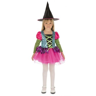 Kostýmy pro děti - Dětský kostým Čarodějnice - duhová