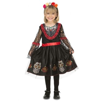 Halloween - Dětský kostým Barevná kostlivka