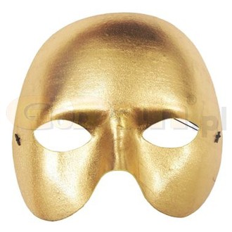 Výprodej karneval - sleva - zlatá škraboška phantom - metalická