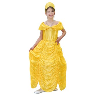 Kostýmy pro děti - kostým princezny - žluté šaty a čelenka princezny