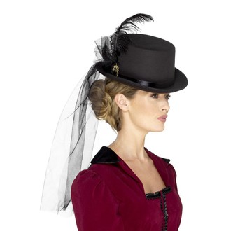 Klobouky - čepice - čelenky - Dámský viktoriánský klobouk