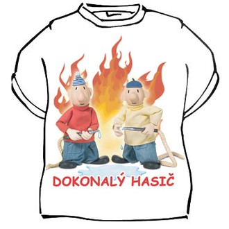 Zábavné předměty - Tričko Pat a Mat Dokonalý hasič
