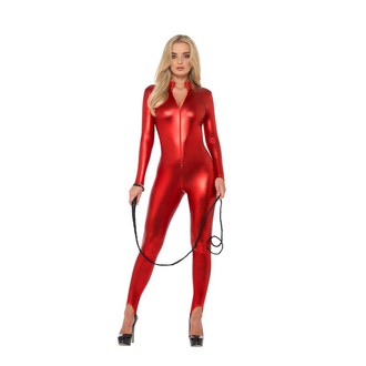 Kostýmy pro dospělé - Dámský kostým Kočičí oblek červený