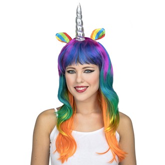 Paruky - Barevná paruka Jednorožec dlouhá