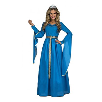 Princezny - Dámský kostým Středověká princezna modrá