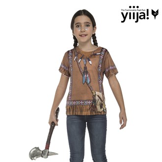 Kostýmy pro děti - Dětské tričko 3D Indiánka