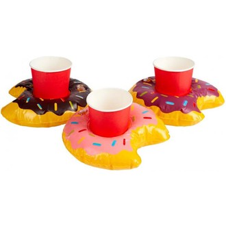 Doplňky na karneval - Nafukovací donut 20 cm, 3 ks