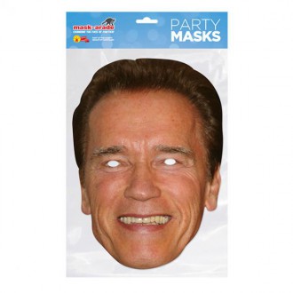 Masky - Škrabošky - Papírová maska Arnold Schwarznegger
