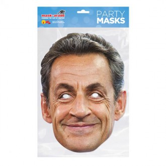 Masky - Škrabošky - Papírová maska Nicolas Sarkozy