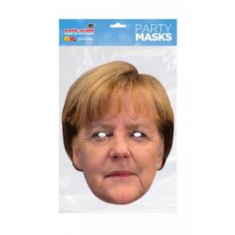 Masky - Škrabošky - Papírová maska Angela Merkelová