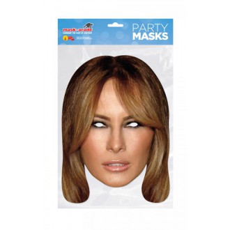 Masky - Škrabošky - Papírová maska Melania Trumpová