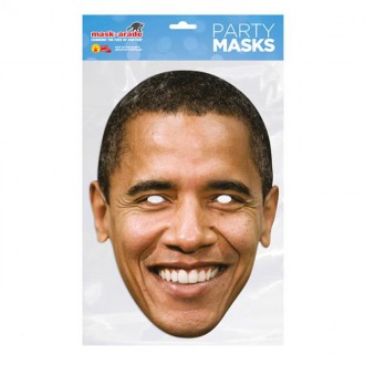 Masky - Škrabošky - Papírová maska Barack Obama