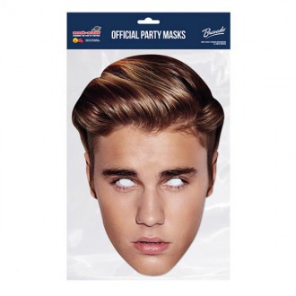 Masky - Škrabošky - Papírová maska Justin Bieber