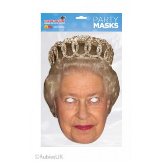Masky - Škrabošky - Papírová maska Královna Alžběta II