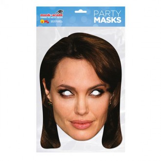 Masky - Škrabošky - Papírová maska Angelina Jolie
