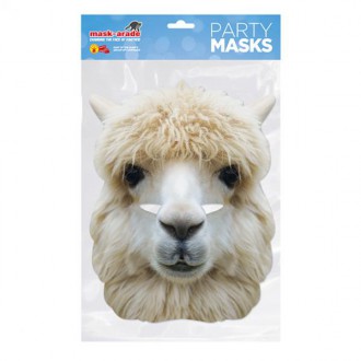 Masky - Škrabošky - Papírová maska Alpaka