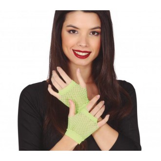 Doplňky na karneval - Síťované rukavice zelené