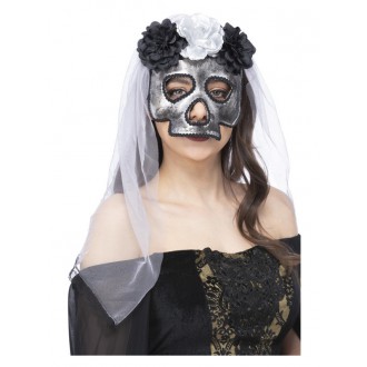Masky - Škrabošky - Maska Lebka nevěsty se závojem