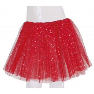 Kostýmy pro děti - Dětská sukně s hvězdičkami červená