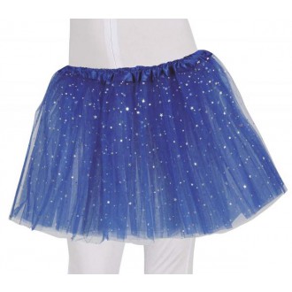 Kostýmy pro děti - Dětská sukně s hvězdičkami modrá