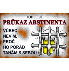 Průkaz Tohle je průkaz abstinenta