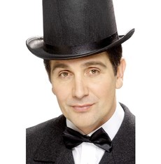 Motýlek černý satén