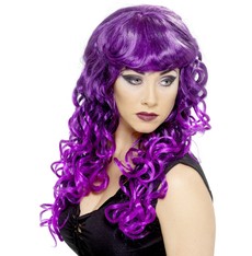 Paruka Siren Fialová/černá