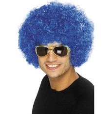 Paruka Funky Afro modrá