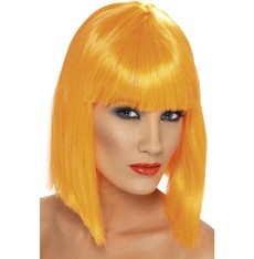 Paruka Glam neon oranžová