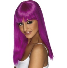Paruka Glamourama neonově fialová