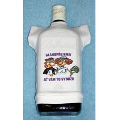 Tričko na flašku Blahopřejeme! Ať vám