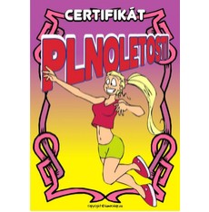 Certifikát plnoletosti (sexy bloncka)