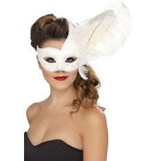 Škraboška Columbina bílá