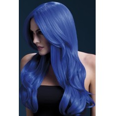 Paruka Khloe neonová modrá