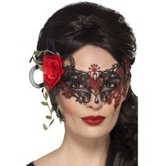 Škraboška kovová Day of the dead