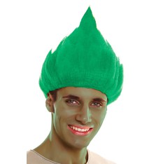 Paruka Troll zelená