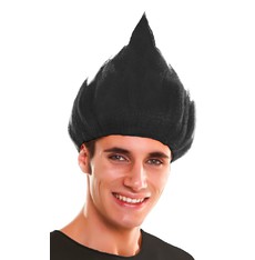 Paruka Troll černá - crazy a punk paruka