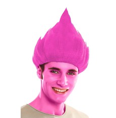 Paruka Troll růžová - crazy paruky