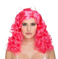 Paruka s oušky růžová