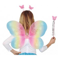Sada motýlek čelenka, hůlka, křídla 48x38 cm