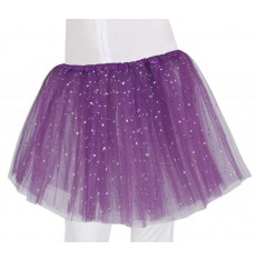 Dětská sukně s hvězdičkami fialová