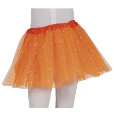 Dětská sukně s hvězdičkami oranžová